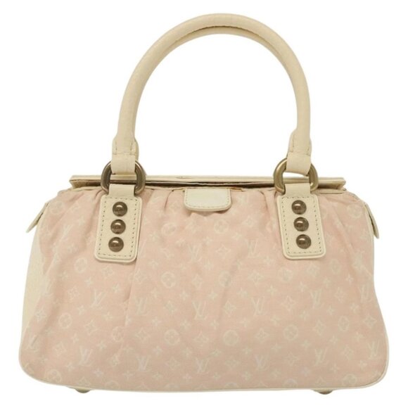 LOUIS VUITTON Monogram Mini Lin Trapeze PM Hand Bag Pink - Picture 2 of 15
